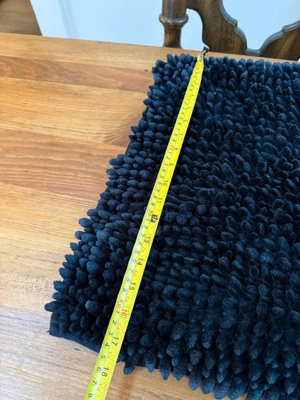 Black Chenille Bath Rug and Contour Mat - Home Accents